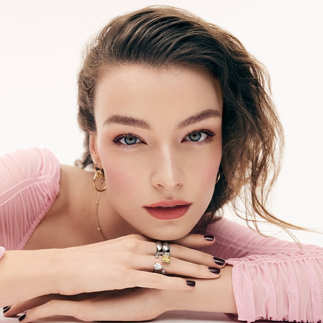 Close up of Bronzer with powder background